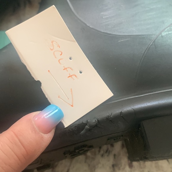 UGG Black Rubber Mid Calf Pull On Rain - Picture 6 of 8